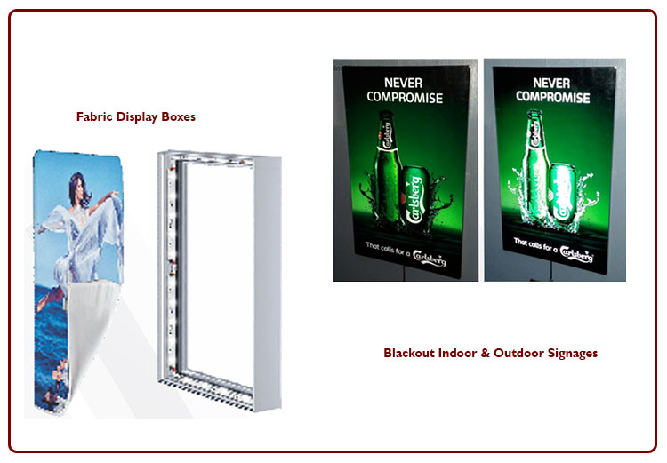 display led boxes blackout signages