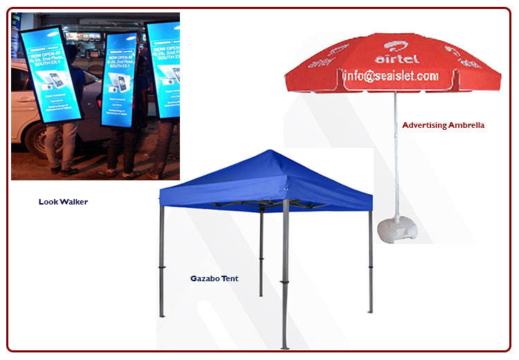 advertising ambrella adn look walkers