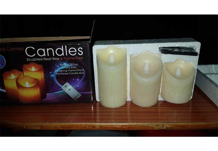 remote controlled candles set of 2 & 4