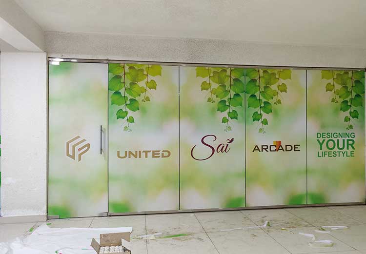 united projects sai arcade indoor branding